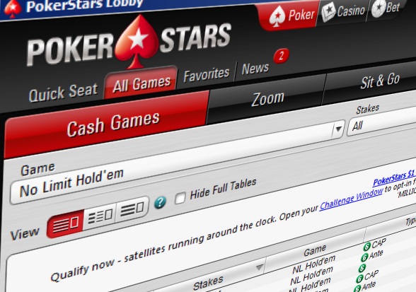 PokerStars interface
